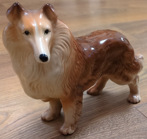Vintage ceramic rough collie - ceramic,