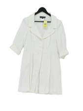 Renato Nucci Women's Coat UK 14 White Cotton with Elastane Trench Coat
