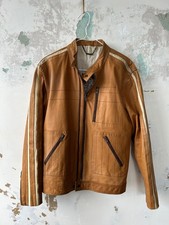 Vintage Interstate Leather Motorcycle Jacket Mens Biker Cafe Racer size L