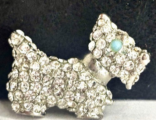 Vintage rhinestone scottie - vintage, dog