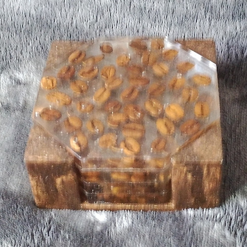 Clear brown resin coffee - clear,