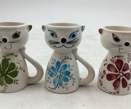 Secla pottery hand painted cat - secla,