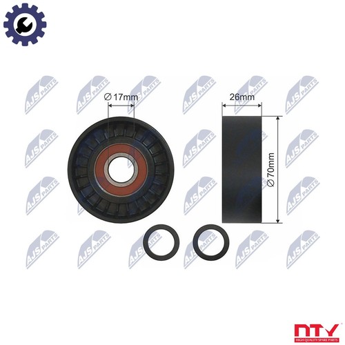 Tensioner pulley vribbed - tensioner,