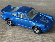 Vintage MC Toy Porsche 911 Turbo Sports Metallic Blue c.1:60 Diecast 1980s