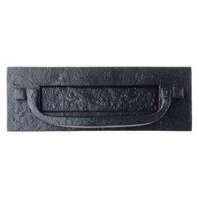 Black antique postal knocker - black,