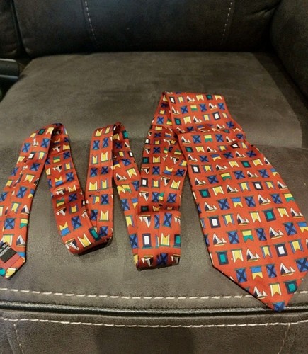 Givenchy silk tie red boats - silk,