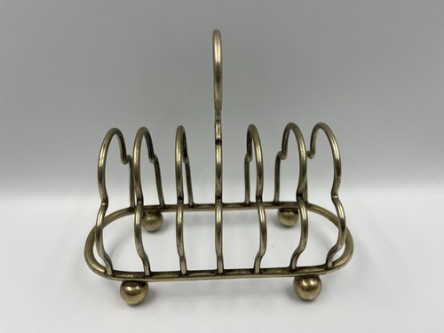 Antique silver plated toast