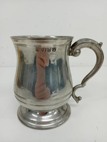 English pewter tankard antique - pewter,