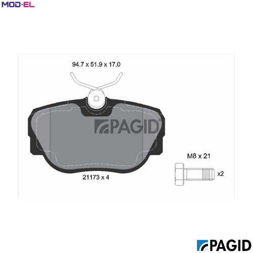 Brake pad set - pad,