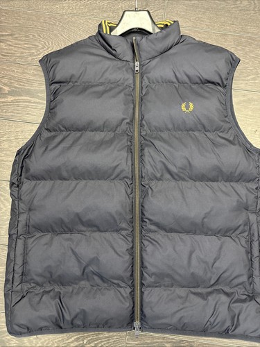 Fred perry navy gilet new - navy,