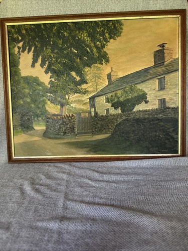 Vintage oil board painting - vintage,