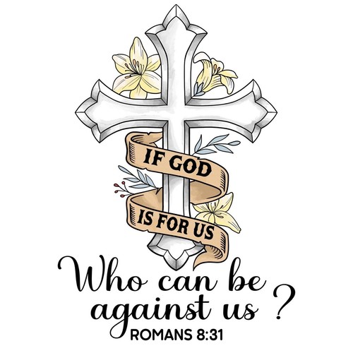 Romans cross bible - 8:31,
