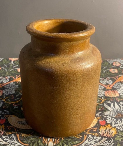Vintage earthenware mustard - vintage,