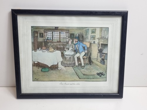 Vintage framed print - print, cecil