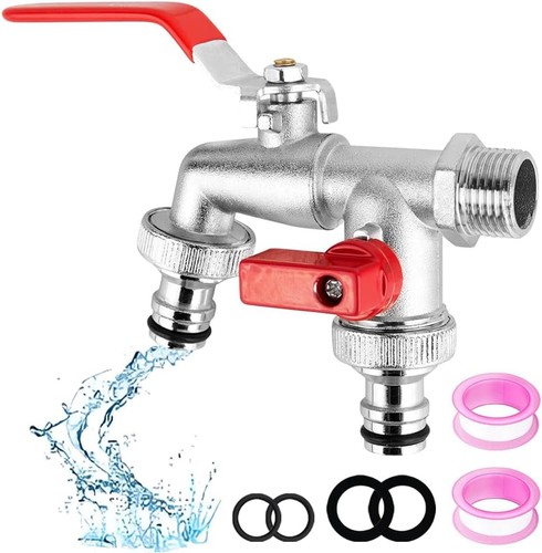 Double garden tap 2 - double, inch