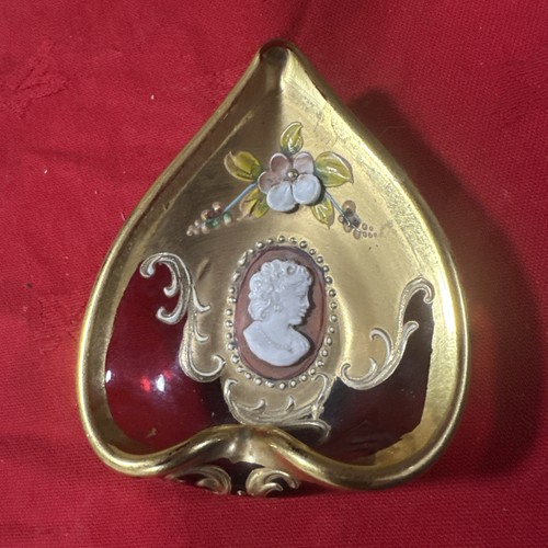 Exquisite ruby glass dish - exquisite, with