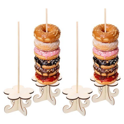 Pcs wood donut stands - pcs,