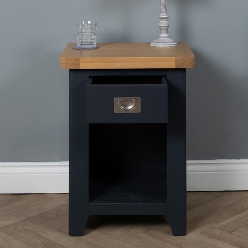 Dark blue oak wood - blue,