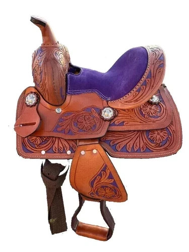 Purple western horse barrel - horse,