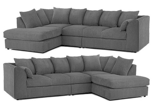 Jumbo cord corner sofa set - cord,