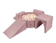 KiddyMoon Soft Play Ball Pit with Foam Accessories