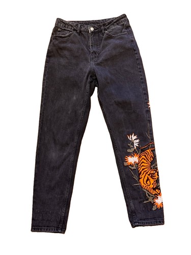 Topshop black wash tiger/