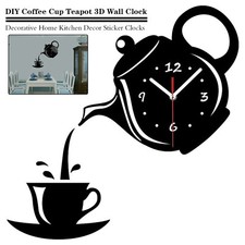 3D Coffee Cup Teapot Quartz