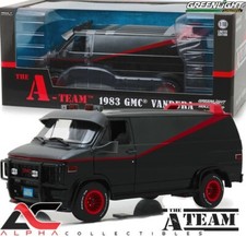 GREENLIGHT 13521 1:18 1983 GMC VANDURA VAN BLACK "THE A-TEAM" TV SERIES