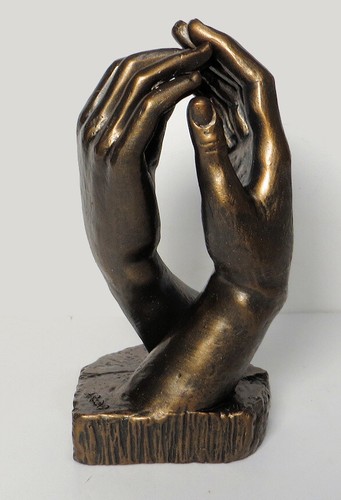 Rodin cathedral clasping - rodin, hands