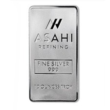 10 oz Asahi Silver Bar .999
