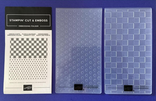Stampin cut emboss checks - &,