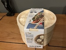 Salter tier bamboo steamer - salter,