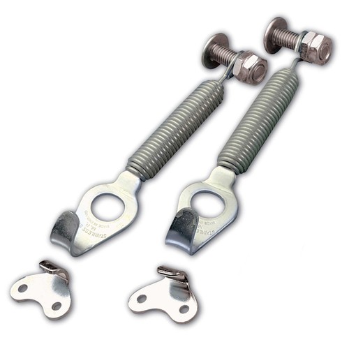 Chrome bonnet boot springs - chrome, bonnet/boot