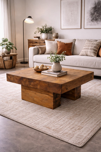 Wood coffee table rustic - table,