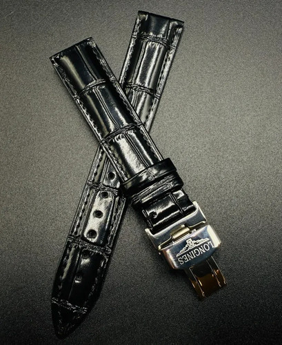Longines black leather - longines,