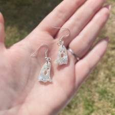 Handmade Silver Glitter Ghost