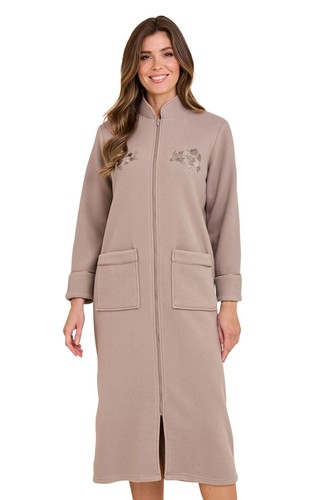 Ladies knitted zip - zip, embroidered