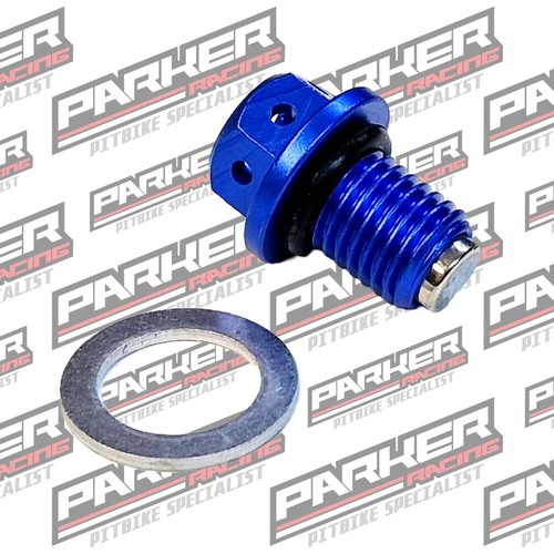 Pit bike sump plug blue - bike,