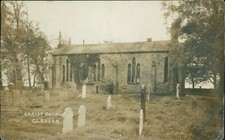 Glasson Dock Christ Church & graveyard 1905 Real Photo Xmas
