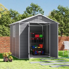 8Ft x 6FT GREY Plastic Garden