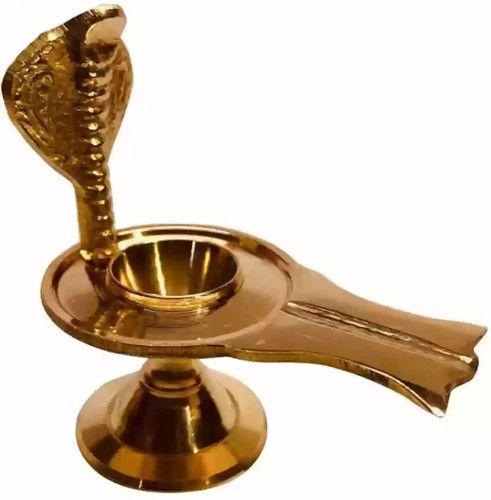 Brass yoni holder shaligram - brass,