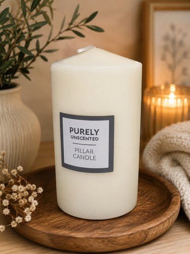 Purely unscented pillar candle - purely,