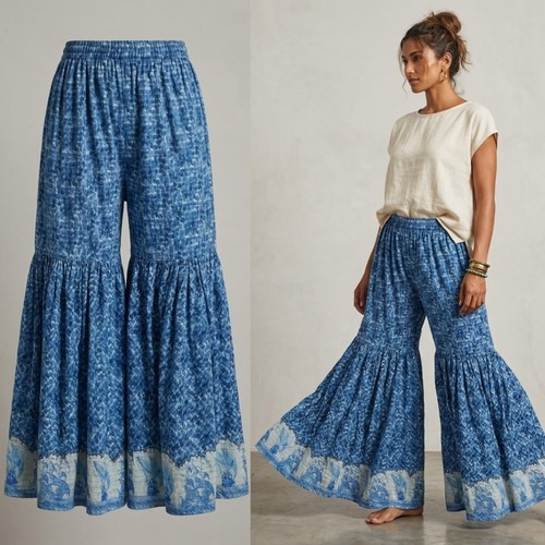Boho tiered palazzo pants - palazzo,
