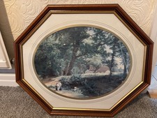 Large Vintage Frame Octagonal Photos Picture Old Retro 56 cm Frame