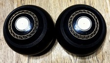 RARE SET OF 2 PRINCE SIZE 2-6 CROWN GREEN BOWLS 2 FULL BIAS