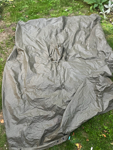German army rubbished poncho - ,