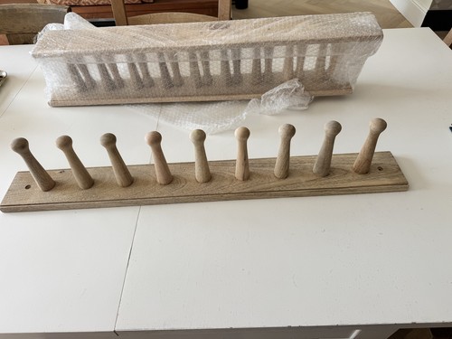 Oak wooden pegs rail - wooden,