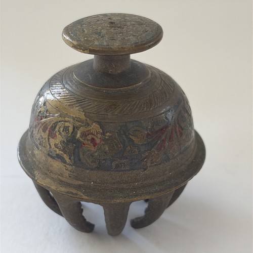Vintage brass elephant - brass, claw