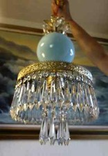 Old Vintage Swag Aqua Blue Art