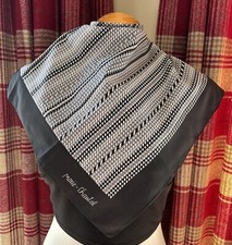 Vintage Marie-Chantal Black & White Scarf 65cm Square